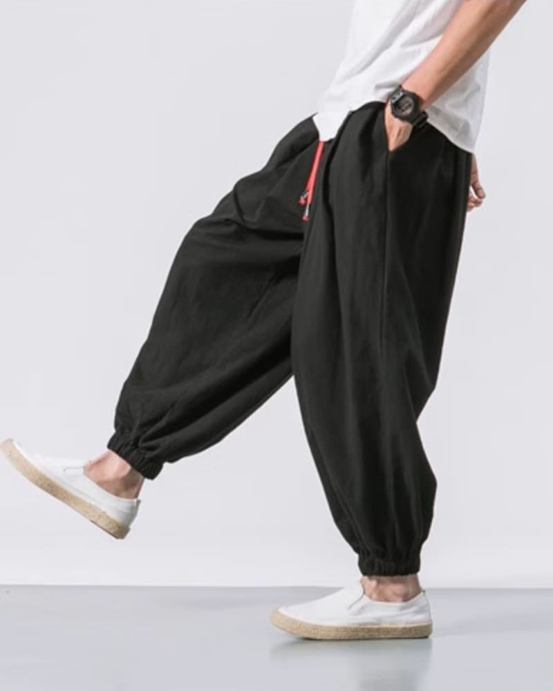 Ayako - Pantalon Sarouel Large Japonais en Coton