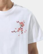 Sakura - T-Shirt Japonais Brodé Fleurs de cerisiers