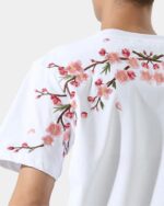 Sakura - T-Shirt Japonais Brodé Fleurs de cerisiers