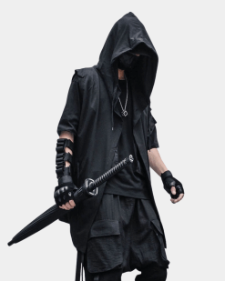 Black Sleeveless Jacket