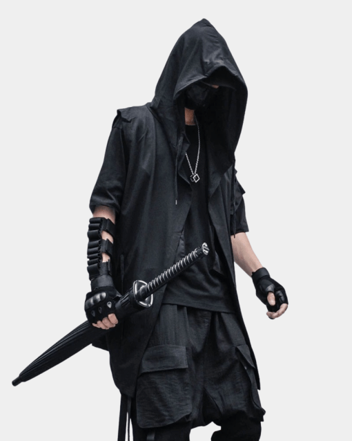 Black Sleeveless Jacket