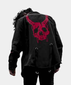 Punk Black Denim Jacket