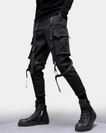 Black Pants With Straps