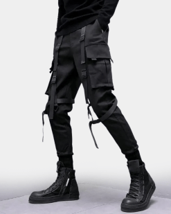 Black Pants With Straps