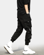 Black Nylon Cargo Pants