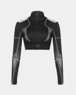 Black Buckle Crop Top